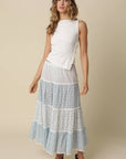 Elle Printed Tiered Maxi Skirt