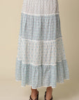 Elle Printed Tiered Maxi Skirt