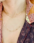 Triple The Fun Chain Link Necklace