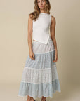 Elle Printed Tiered Maxi Skirt