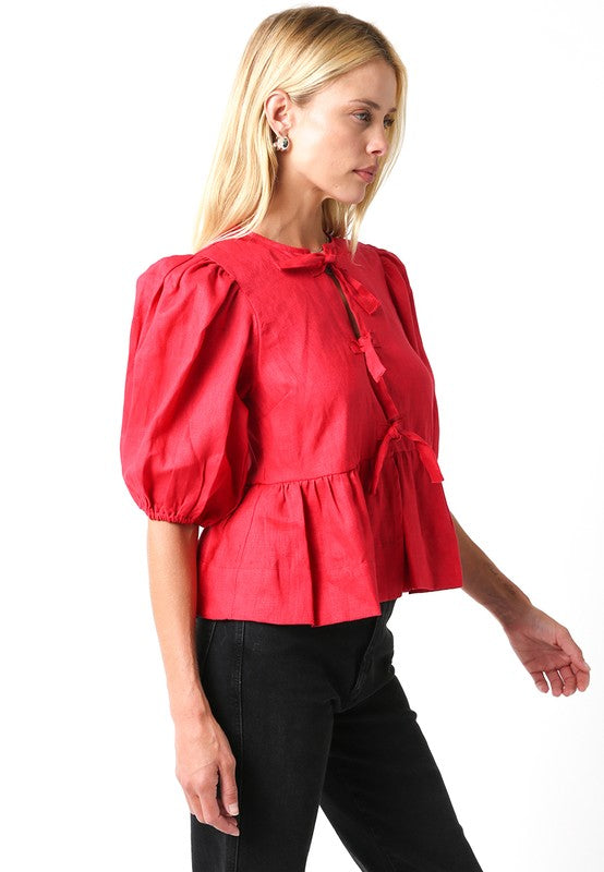 Glenn Linen Top