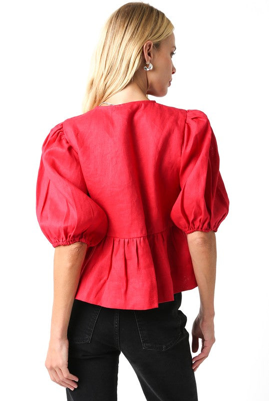 Glenn Linen Top