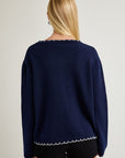 Scallop Trim Cardigan