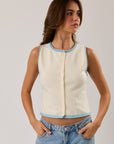 Mayci Contrast Sweater Top