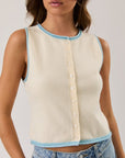 Mayci Contrast Sweater Top
