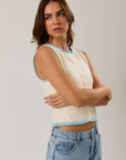 Mayci Contrast Sweater Top