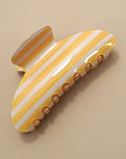 Stripe Claw Clip- Lemon