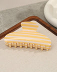 Stripe Claw Clip- Lemon