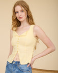 On a Whim Top- Butter Yellow