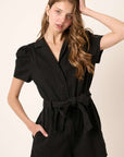 Black Denim Romper