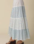 Elle Printed Tiered Maxi Skirt