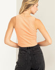 Sunbeam Ribbed Tank- Peach