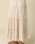 Brooke Tiered Maxi Skirt — Khaki