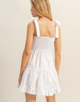 Tiered Mini Dress- White