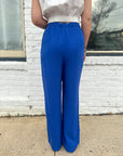 Shoreline Linen Pants- Cobalt