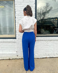 Shoreline Linen Pants- Cobalt