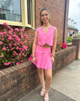 Feeling Rosy Vest & Skirt Set