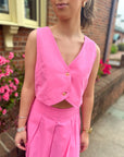 Feeling Rosy Vest & Skirt Set