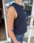Sweet Life Sweater Vest- Navy