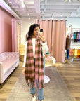 Jocelyn Scarf- Pink/Brown