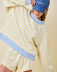 Salt Air Striped Mockneck