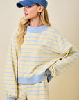Salt Air Striped Mockneck