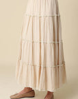 Brooke Tiered Maxi Skirt — Khaki