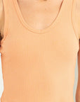 Sunbeam Ribbed Tank- Peach
