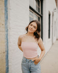 Simply the Best Crop Top- Bubble Gum