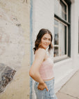 Simply the Best Crop Top- Bubble Gum