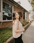 Ruffle Sleeve Top- Dusty Mauve